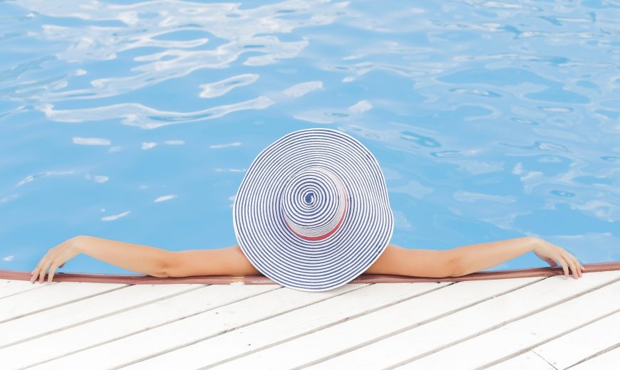 Enjoy summer leisure poolside